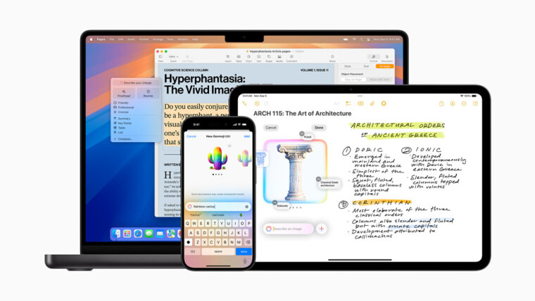 Apple Intelligence'a sahip Mac iPhone ve iPad