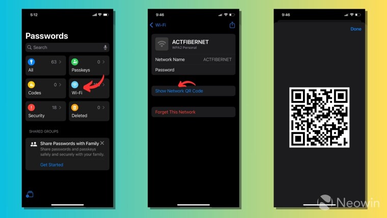 Share Wi-Fi password on iOS 18