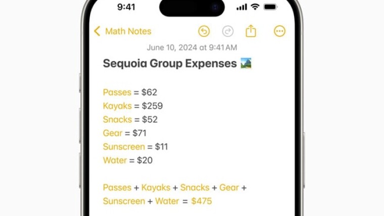 iOS 18 Math Notes