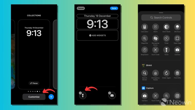 Change lock screen controls on iOS 18