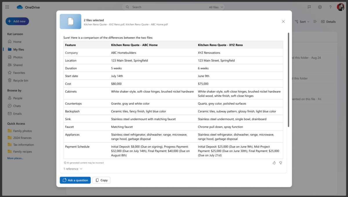 Microsofr OneDrive Copilot Web 3